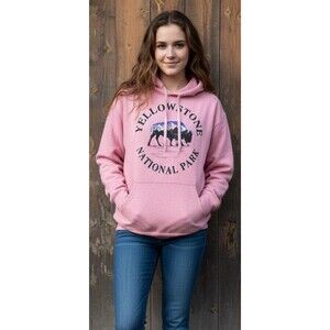 RARE- YELLOWSTONE NATIONAL PARK | BISON YELLOWSTONE HOODIE W- 2xl Or Men’s XL